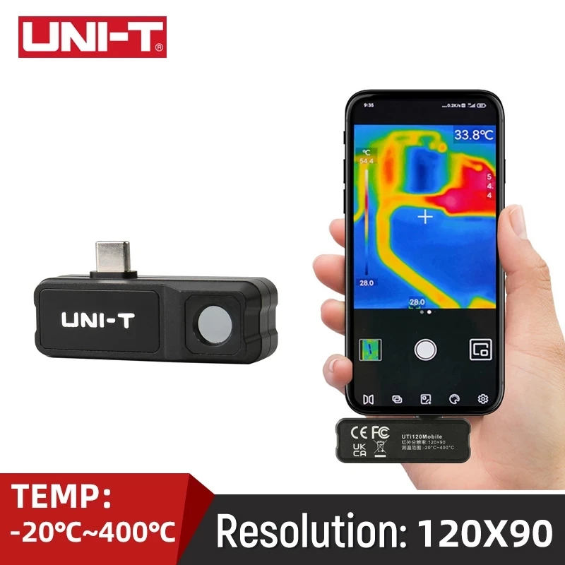 

UTi120 мобильный телефон инфракрасный термометр тепловизор промышленный осмотр тепловизионная камера для Android Type-C