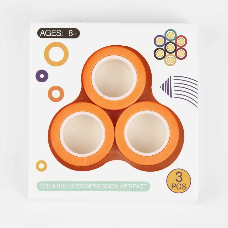 Магнитные волшебные кольца антистресс магическое шоу инструмент для мага трик