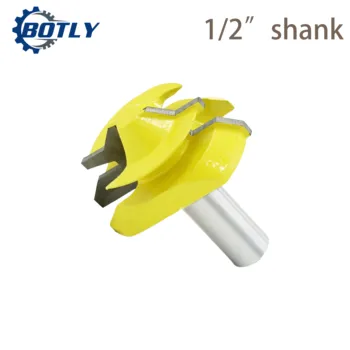 

1/2"Shank Lock Miter Router Bit 45 Degree Woodworking Tenon Milling Cutter Tool Drilling Milling For Wood Carbide carpentry tool