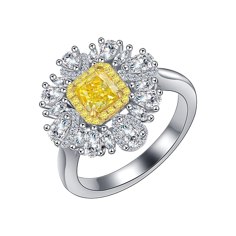 2021 0.5ct Wholesale Vendors Handmade Band Women Fashion 925 Fine Gemstone Rings Sterling Silver Custom Jewelry