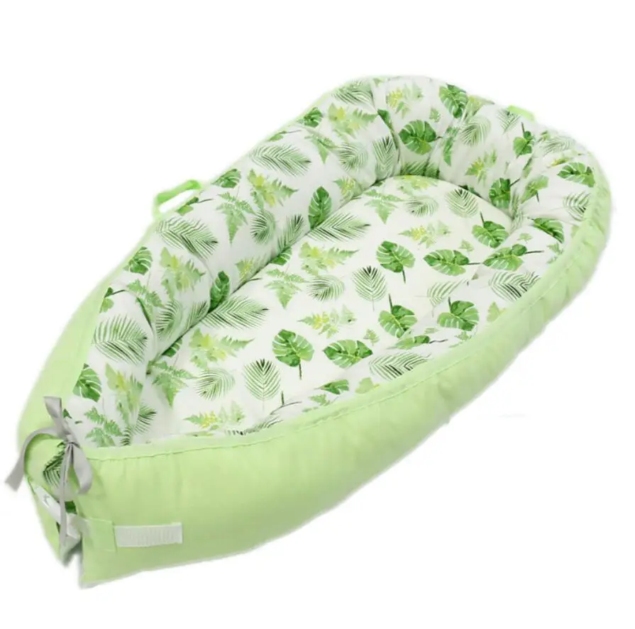 Переносная детская кроватка-гнездо для путешествий, Детская Хлопковая Колыбель для новорожденных, детская люлька-бампер, переносная Съемная кровать - Цвет: print17