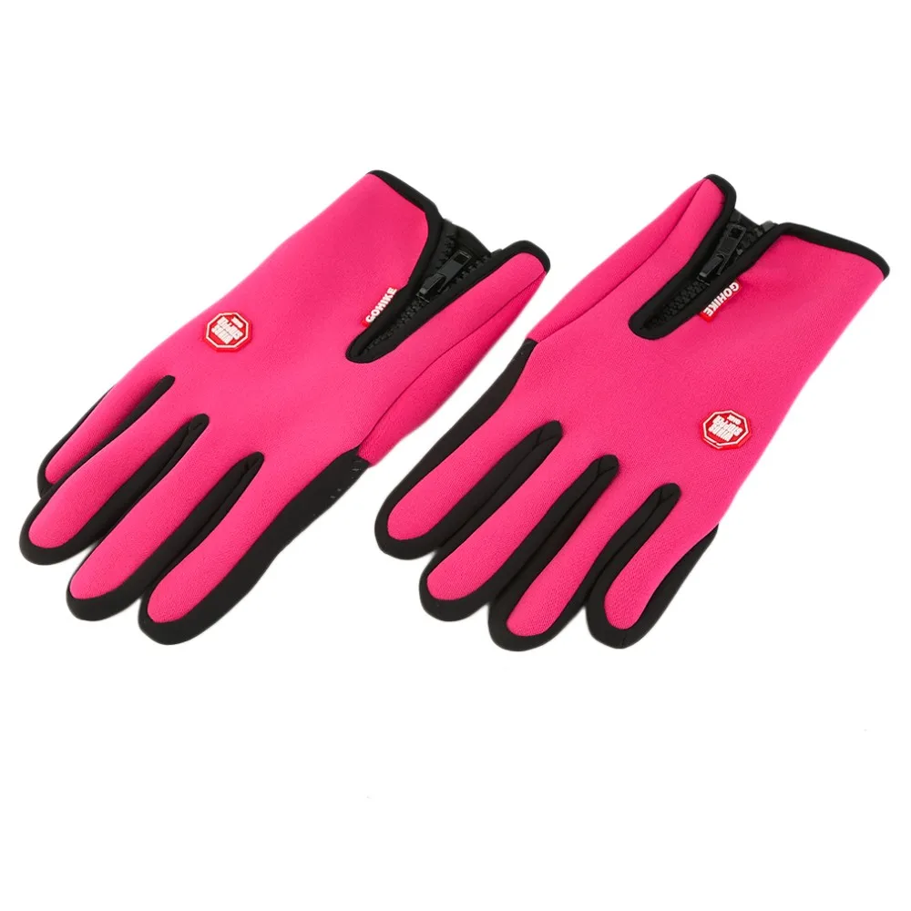 Men Women Touch Screen Winter Warm Breathable Outdoor Sport Camping Hiking Full Finger Winter Windproof Bike Gloves