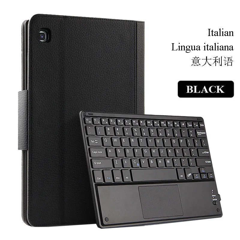 Italian Black Для samsung Galaxy Tab S5e 10,5 чехол Беспроводной клавиатура из искусственной кожи чехол для samsung Tab S5e SM-T720 T725 многоязычный - Цвет: Italian Black