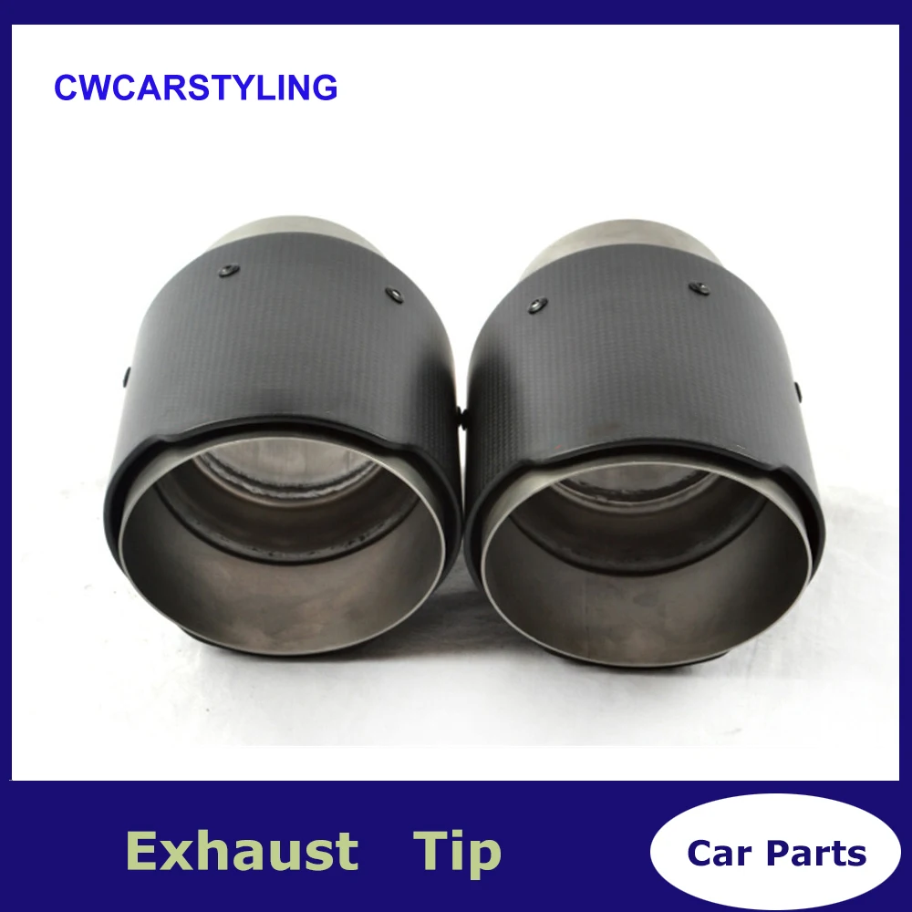 

1 piece car styling Inlet 51mm to Outlet 89mm Ak Carbon Exhaust Tip, Escape Ak Muffler Tips for universal parts