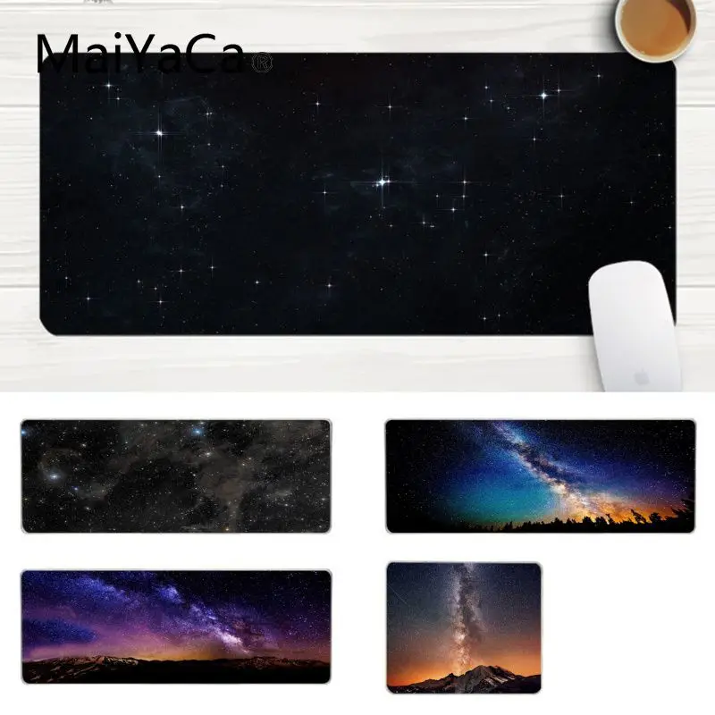 

MaiYaCa Funny Night Sky Galaxy Customized MousePads Computer Laptop Anime Mouse Mat Large Lockedge Mouse pad PC Computer mat