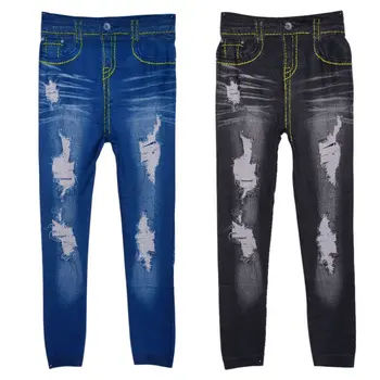

Retro Lady Women Skinny Slim Distressed Stretchy Jeans Leggings Jegging Pants
