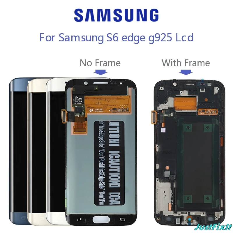 AAA для samsung Galaxy S6 Edge lcd Рамка Дисплей кодирующий преобразователь сенсорного экрана в сборе lcd S6 Edge G925F сенсорный экран