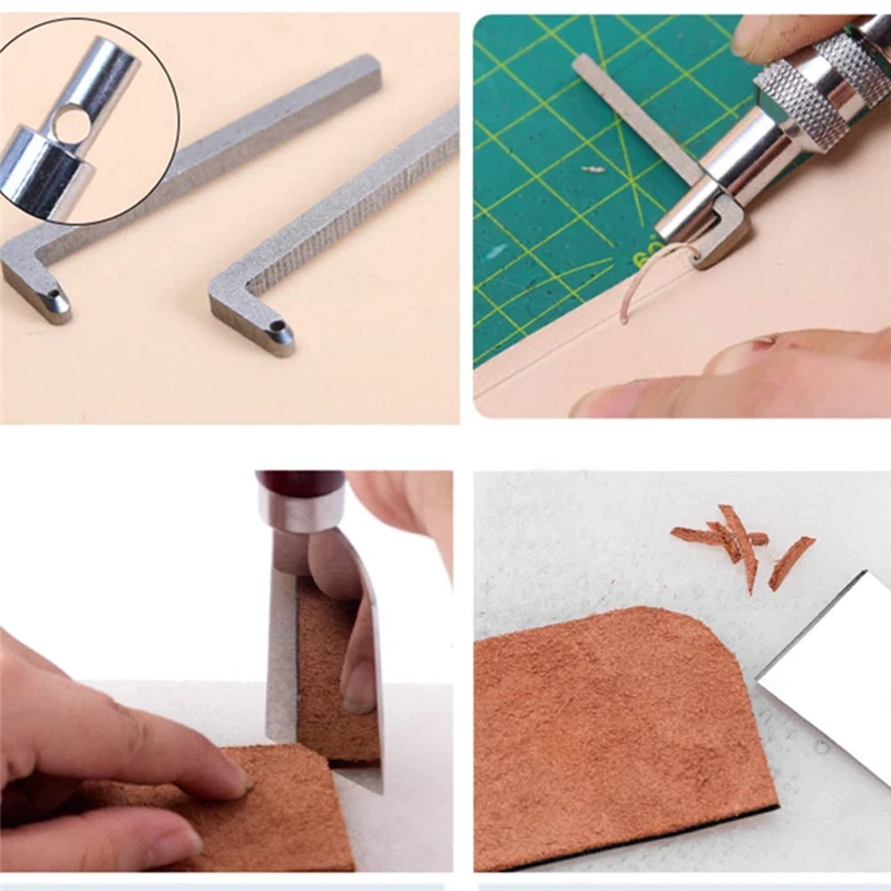 Practical Leather Craft Sewing Punch Tool Kit Cutter Carving Working Stitching Leathercraft Tool Set For Beginner