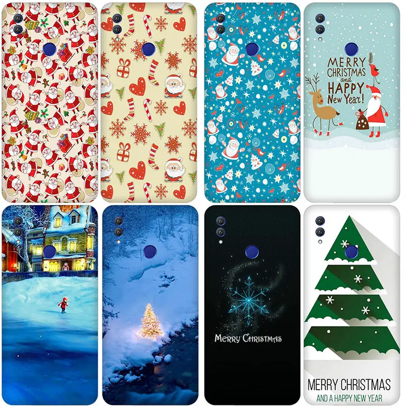 Мягкий ТПУ чехол для телефона Huawei P8 P9 P10 P20 P30 Honor 8A 8S 8X 7A 10i Lite Pro Y5 Y6 Y7 2019 Рождество