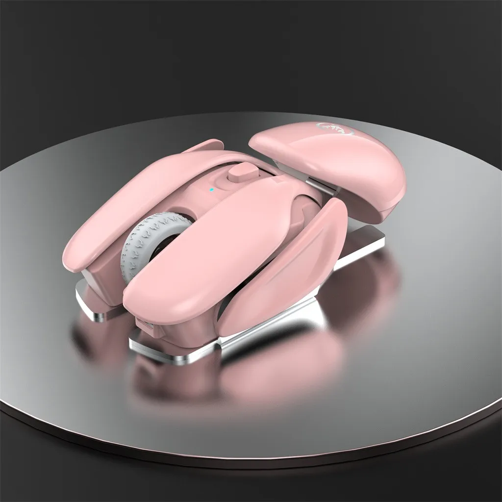 Беспроводная мышь с Bluetooth, перезаряжаемая, 2,4 г, металлическая Бесшумная оптическая мышь, оптическая мышь для эргономики zz6