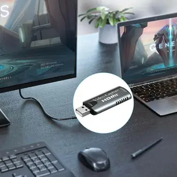 

Video Capture Card USB 2.0 HDMI Video Grabber Record Box Capture Card For Windows, Android Easy To Carry Computer Peripherals
