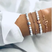 Модные бисерные черепахи браслеты с деревом и браслеты для женщин модные золотые цепь браслеты для женщин Bohemain Bijoux Новинка