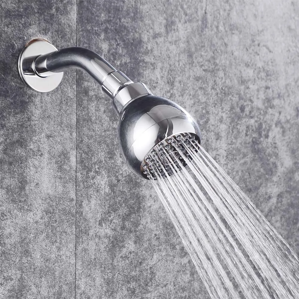 

3 Inch Shower Bath Head Plastic Ball Head Fully ABS Electroplated Screw Joint Concealed Installation Into Wall Rain Shower Tap 4