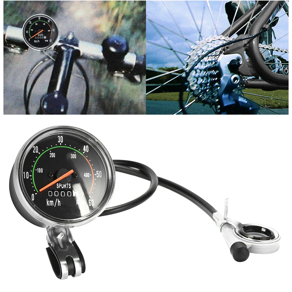 Kqiang Retro General Waterproof Bicycle Mechanical Speedometer Odometer Classic Style for Exercycle & Bike Handle 26 28 29 27.5 