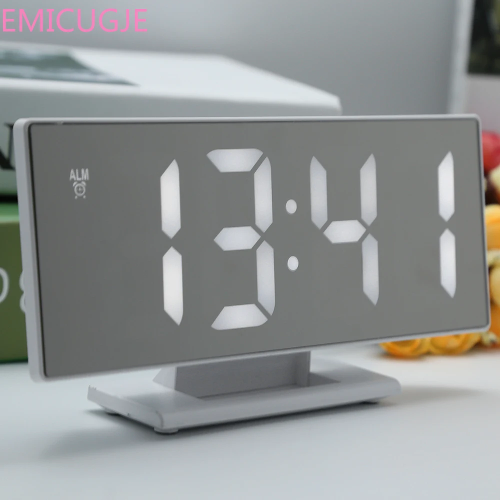 Время Ночной Настольная Светодиодная лампа Настольный Reloj Despertador USB Cab светодиодный igitalic будильник светодиодный зеркальный часы Многофункциональный Повтор дисплей