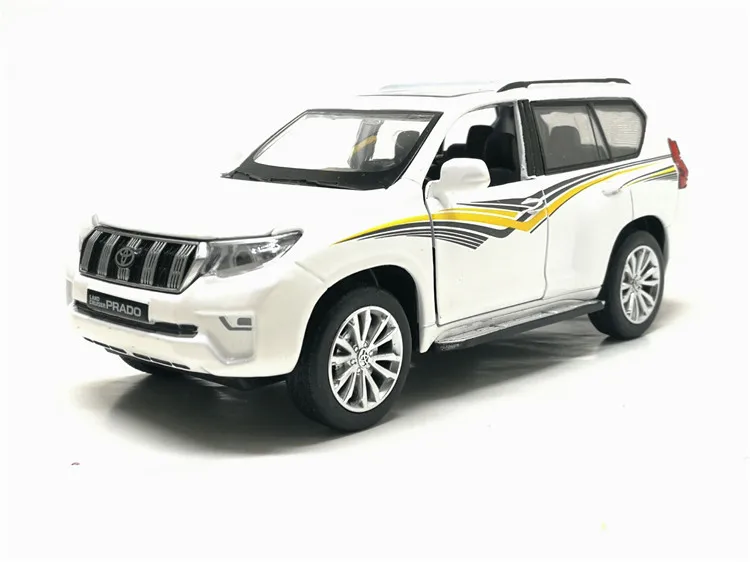 G Высокая симитация 1:32 TOYOTA LAND CRUISER PRADO металлический сплав Модель автомобиля игрушки с вытягиванием назад для детей подарки на день рождения - Цвет: G