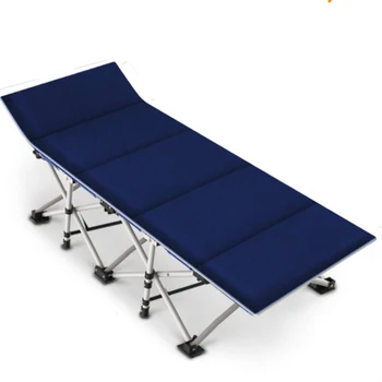 

Blue orange folding bed single siesta bed home siesta bed office portable camp bed simple couch escort bed
