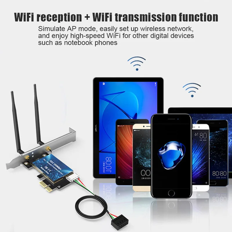 EDUP PCI-E беспроводной Wifi адаптер 600 Мбит/с Bluetooth Двухдиапазонная сетевая карта GT66