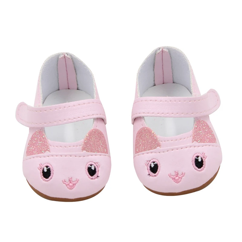 Doll Accessories 15 Styles 7 Cm Kitty Electric Embroidery Loving Heart Shoes For 43 Cm New Baby Born Doll&1/3 Blyth Bdj Toys 2