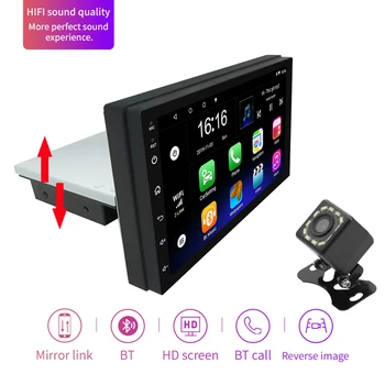 

7 Inch Universal Android 8.1 Car MP5 Player Multimedia Radio WIFI Bluetooth Quad Core with GPS Mirror-Link(12LED Camera)
