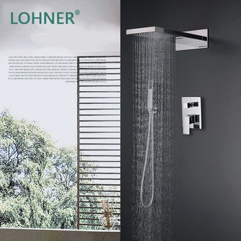 شراءLohner جديد بيع الكروم النحاس البولندية حمام دش خلاط صنبور مجموعة مقبض واحد نظام الحمام دش الأمطار