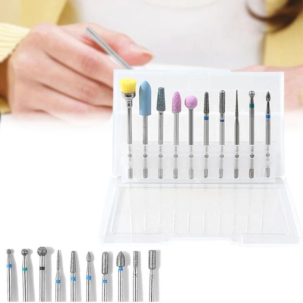 Care Nail Bits Set Milling Useful Remove Burr Tools Drill Rotary Polishing File Accessories Buffing Manicure Cuticle Cleaner