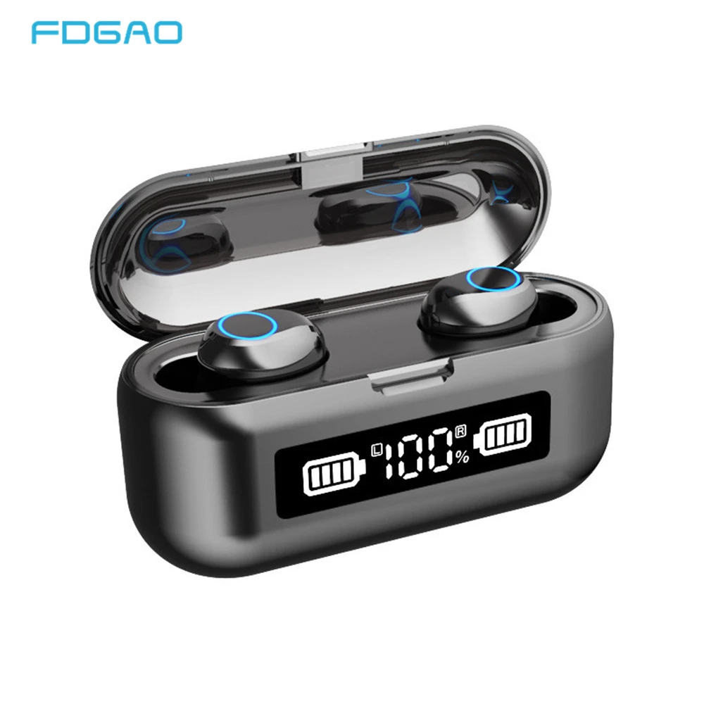 

2020 New Bluetooth Earphone Wireless Headphone LED Display Charging Box 2200mAh TWS Sports Waterproof Earphones Headset Earbuds