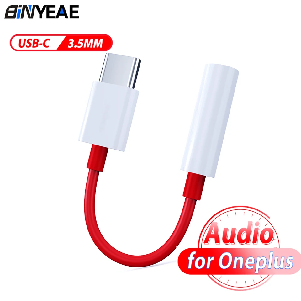 Original USB Type C To 3.5mm Earphone Jack Cable Aux Audio Adapter For Oneplus 7T 6T 6 7 Pro 8 Plus Type-C USB-C Converter Cabo | Мобильные