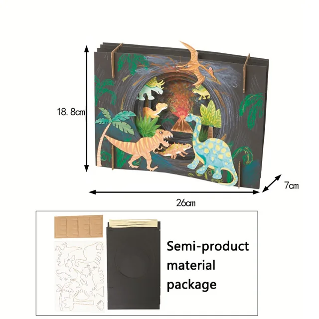 DIY Vast Starry Sky Craft Toys For Children Lovely Dinosaur Children Handmade DIY Crafts For Kids Interactive Educational Toys 6