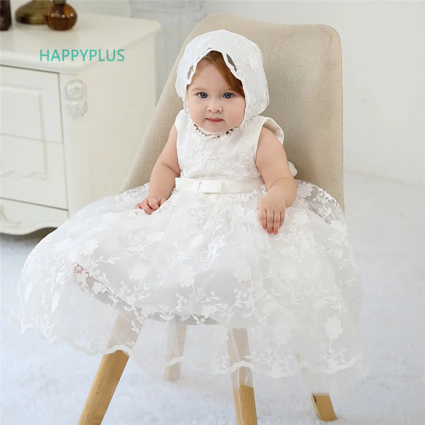 

HAPPYPLUS Beige Lace Christening Dress for Baby Girl First Birthday Outfit Girl Kids Party Dress Baptism Baby Girl Dress Wedding