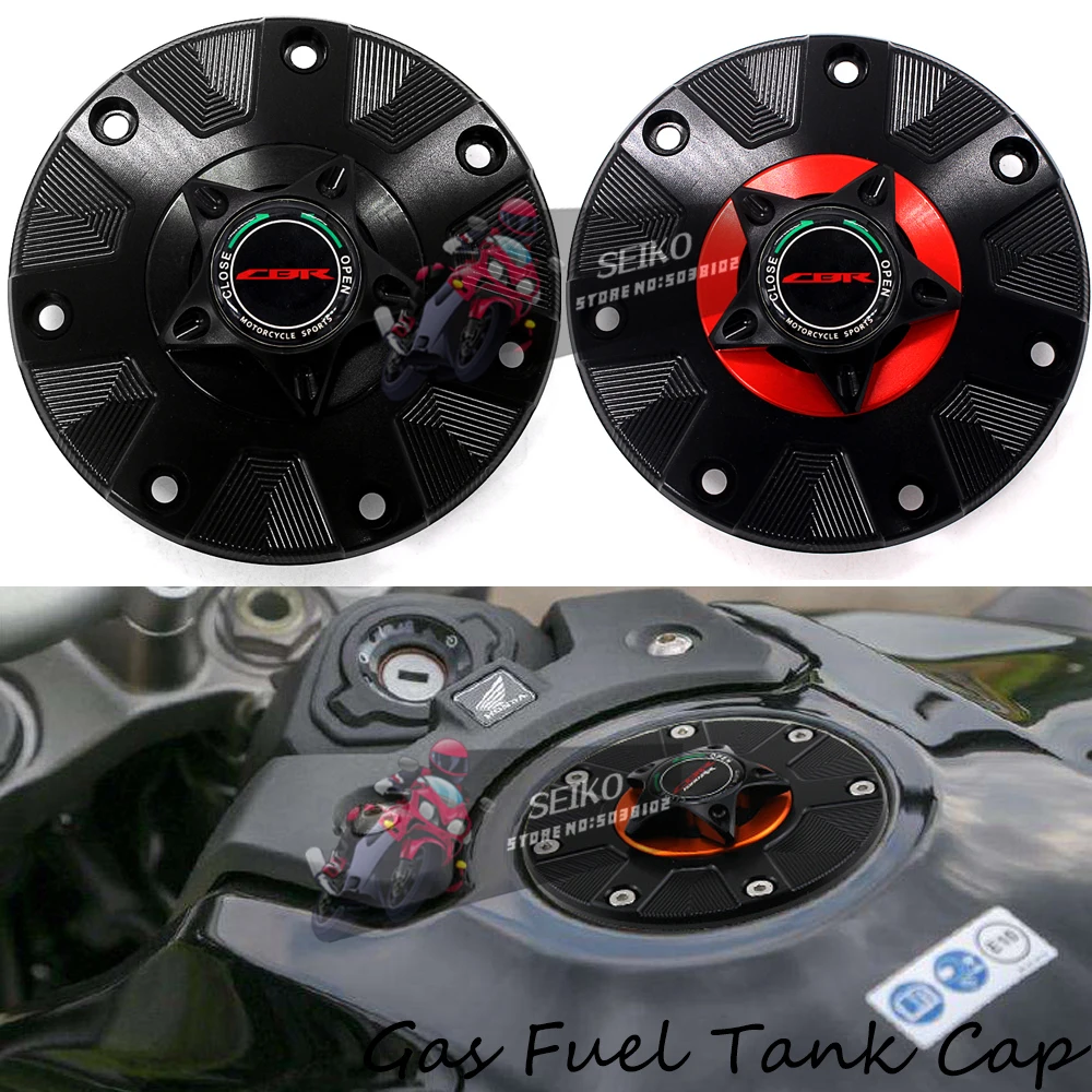 

Gas Fuel Tank Cap for Honda HRC CBR600RR CBR1000RR CBR250R CBR600 650 500 F4i F4 CBR 900RR Motorcycle Quick Release Cover