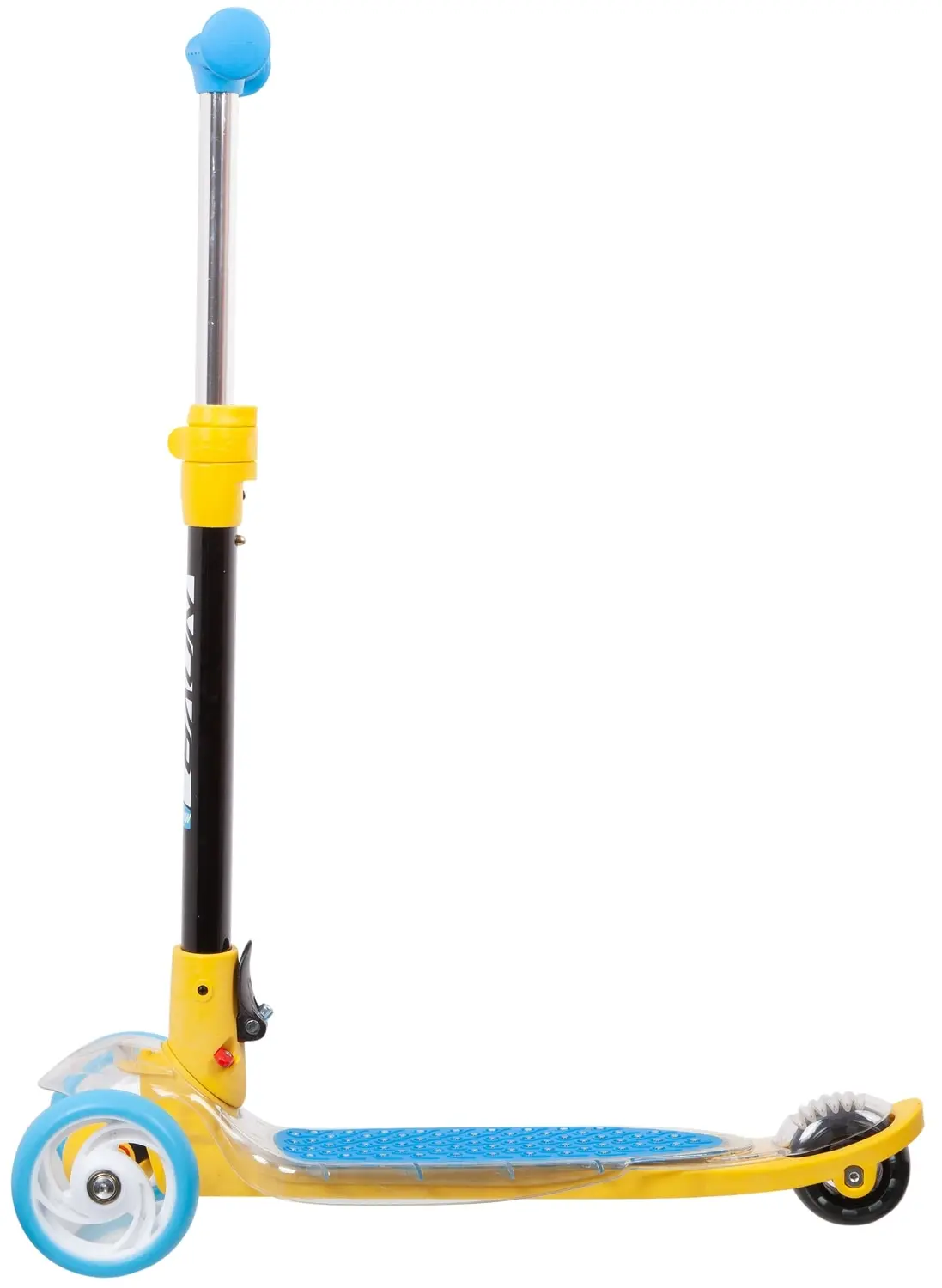 Kick scooter for kids novatrack rainbow with transparent platform