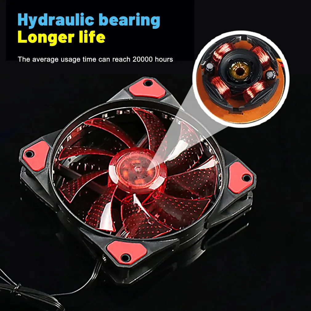 RGB PC Case Fans Computer Case Cooling Fan 15 Lights Streamer 1 Chassis Fan 120mm RGB LED PWM Light Heat Dissipation cooling fan