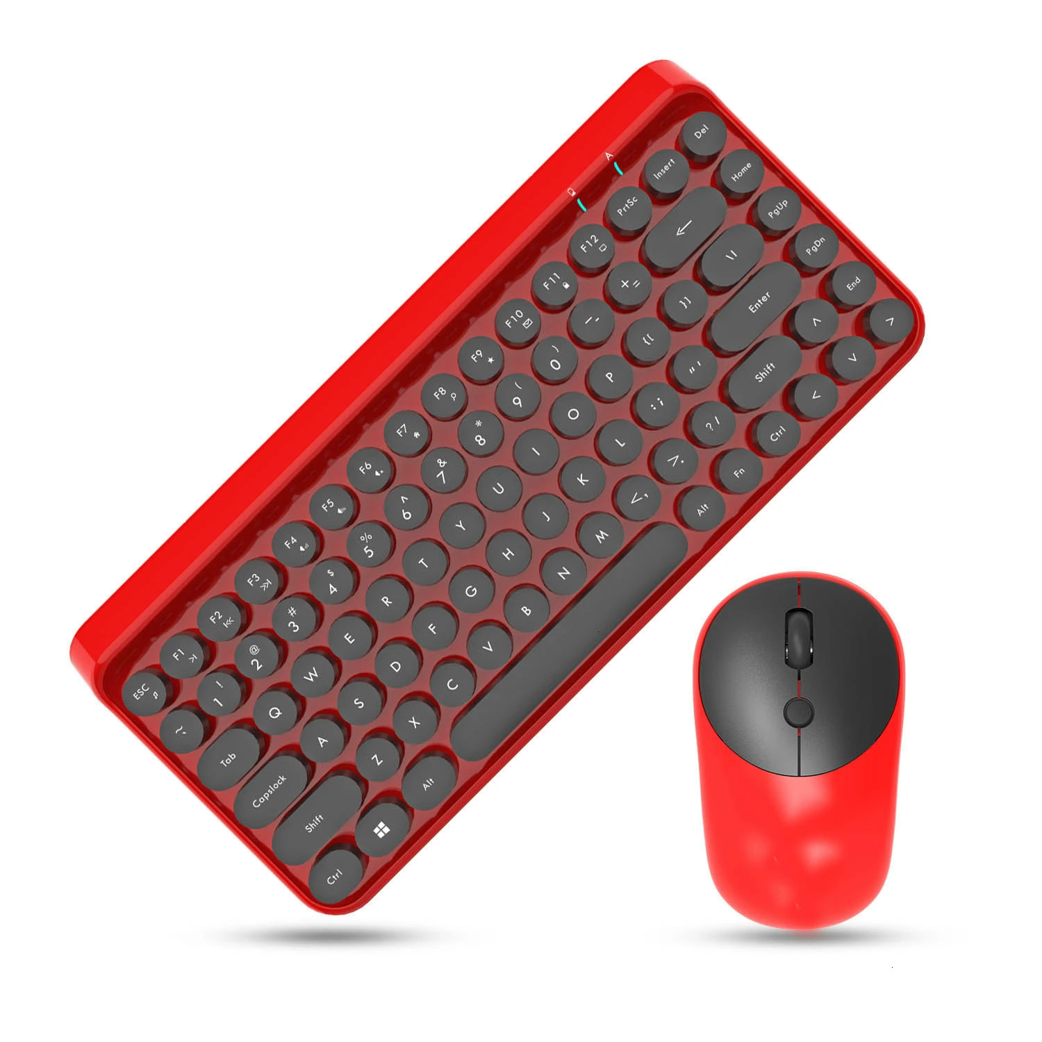 Jelly Comb 2,4G Беспроводная клавиатура и мышь для игр Офисная Клавиатура и мышь набор Портативная USB клавиатура для ноутбука ПК компьютера - Цвет: Красный