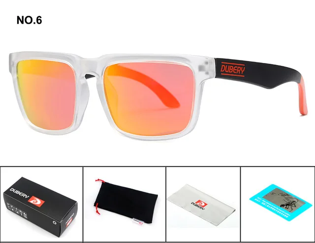 DBUERY летние поляризованные солнцезащитные очки мужские водительские очки мужские солнцезащитные очки для мужчин прозрачные Роскошные брендовые дизайнерские Oculos 710 - Цвет линз: NO6