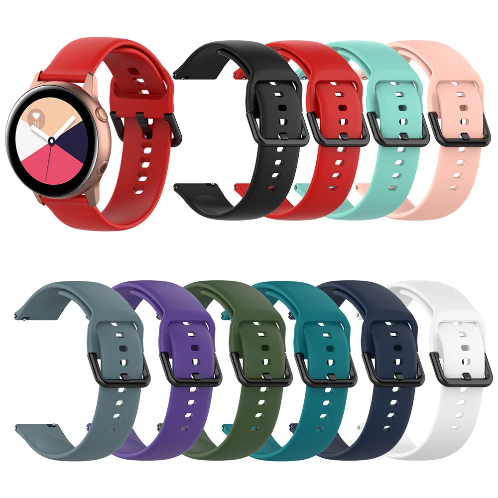 Ремешок силиконовый для Samsung Galaxy Watch Active 2 браслет 4 Band Amazfit BIP Gear Sport 3 41 мм 20 |