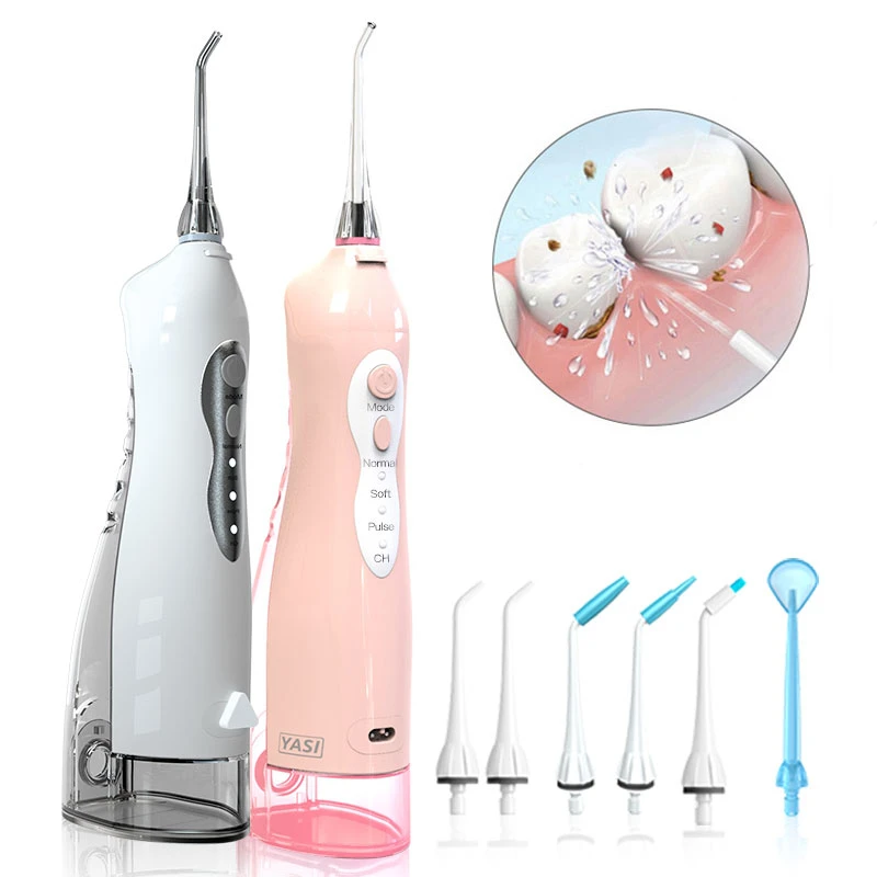 Portable Oral Irrigator Rechargeable Electric Water Dental Flosser Waterproof Water Jet Floss 3 Modes Teeth Cleaner for Travel