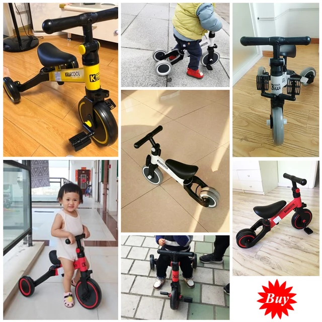 Baby Shining Children's Tricycle 3-in-1 Children's Scooter Balance Bike 1-6 Years Ride on Car 3 Wheels Non-inflatable 5