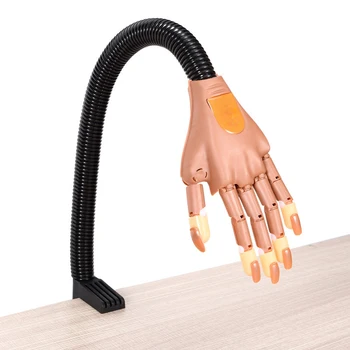 

Practice Hand Nail Art Tips Fake Hand Practice Model Hand Manicure Tool Movable Training Supply SSwell