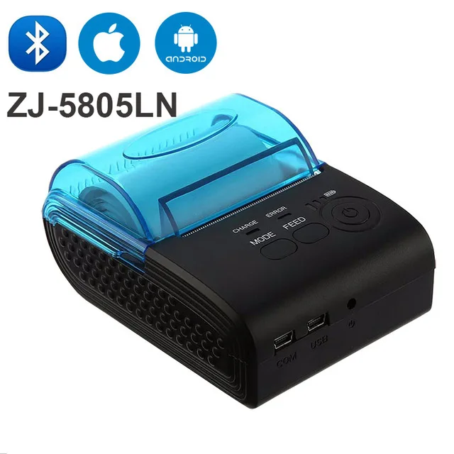 5805LN Zjiang Мини карманный Мобильный цветной термопринтер Bluetooth POS Код 58 мм кассовый принтер для ткани супермаркет магазин - Цвет: 5805LN