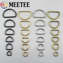 5 шт. Meetee 13-50 мм Металлические Уплотнительные d-образные кольца пряжки застежка веб-ремень рюкзак сумки кошелек обувь, одежда для шитья воротник Сделай Сам кожаное ремесло