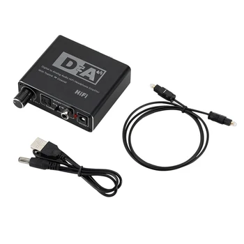 

192kHz DAC Converter with Bluetooth Receiver Volume Control Digital Optical Coaxial to Analog Audio Converter Adapter