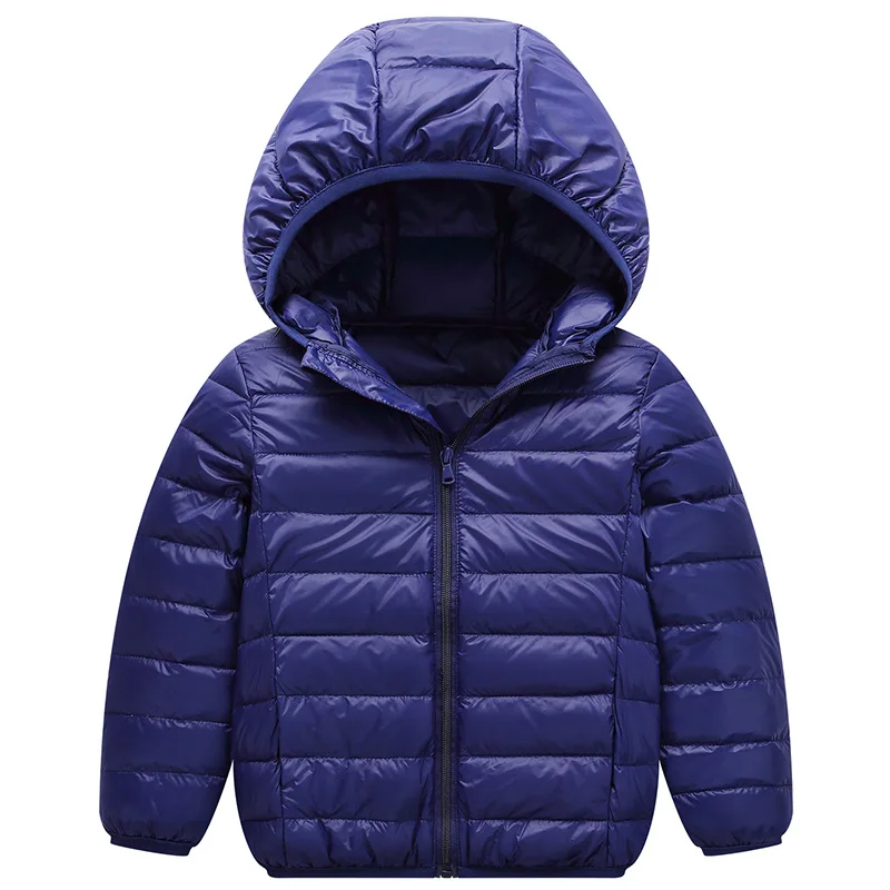 Детская легкая куртка на утином пуху с капюшоном|Пуховики и парки| |
