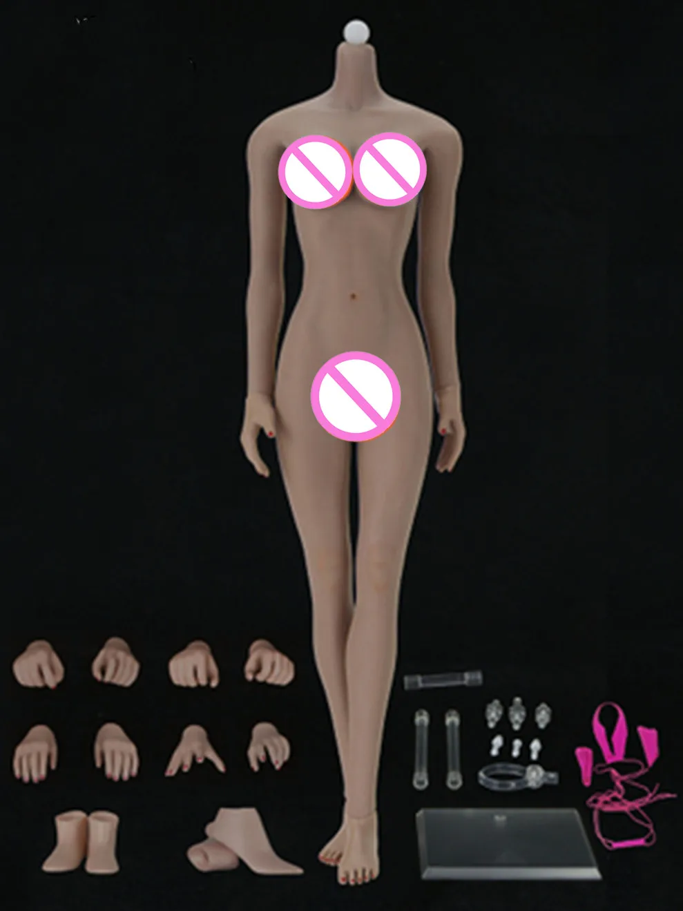 1:6 солдатики, пластиковый корпус, сексуальное женское тело, ноги удалены, мышцы, большая грудь, 3,0, 7 цветов кожи, доступны ПВХ, фигурка, игрушка - Цвет: BOX