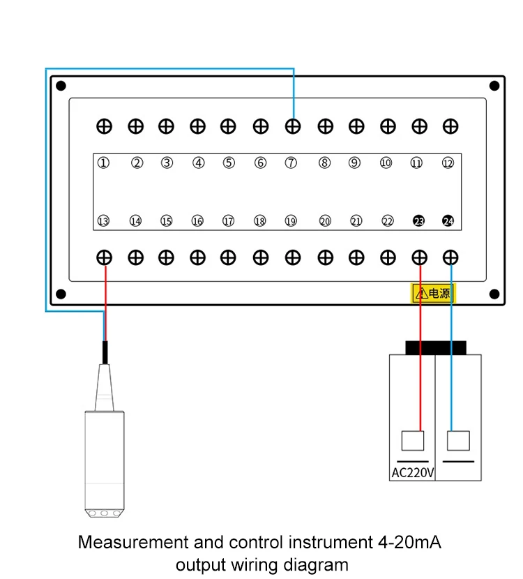 11-20m 4-20mA level measuring instruments throw-in type controller water tank le