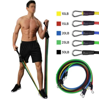 

11pcs Resistance Trainer Set Exercise Fitness Tube Gym Workout Bands Strength High Quality Practical And Durable