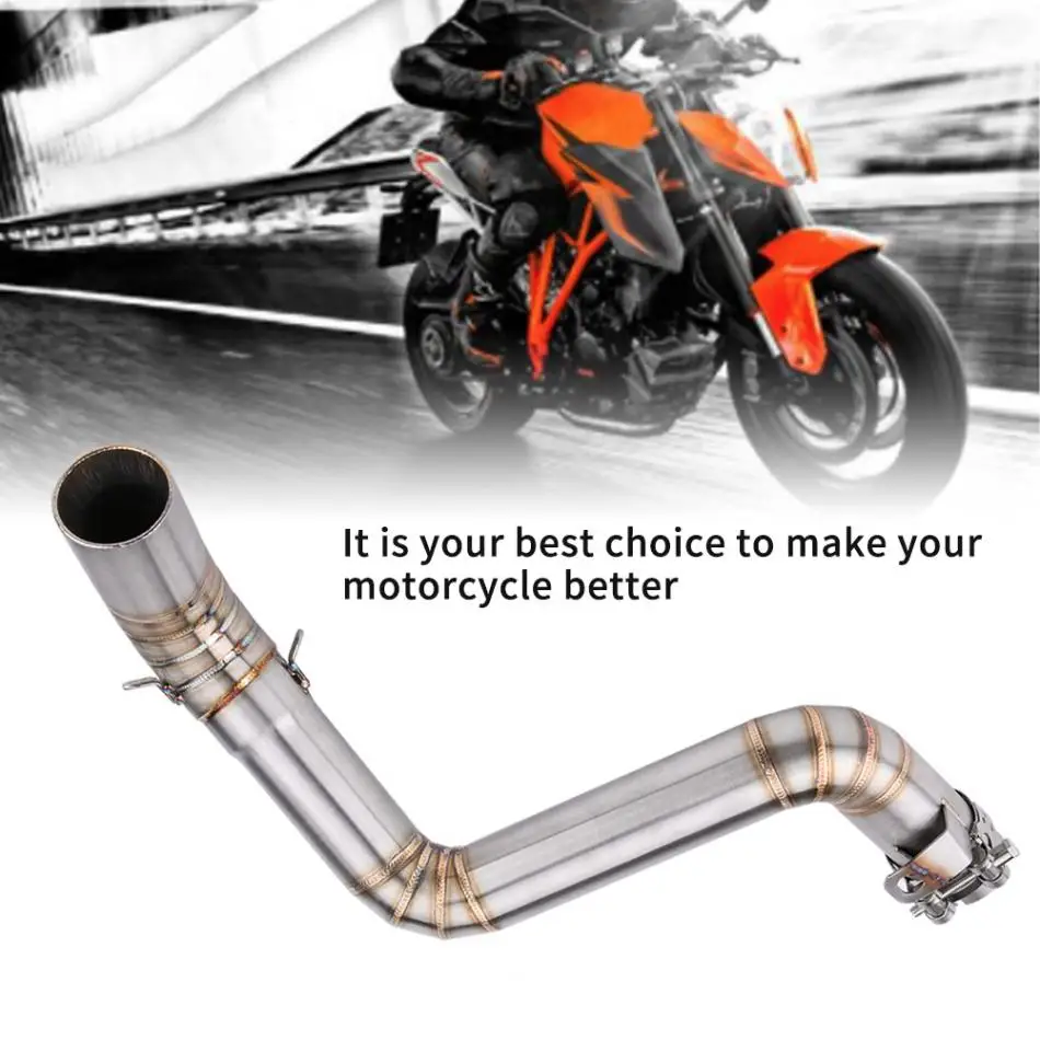 Для KTM Duke 390 2013 полная выхлопная система мотоцикла вентиляционная средняя труба соединительные аксессуары для двигателя