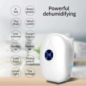 

Mini Air Dehumidifier with Remote Control Portable Air Dryer Machine Home Room Basement Closet