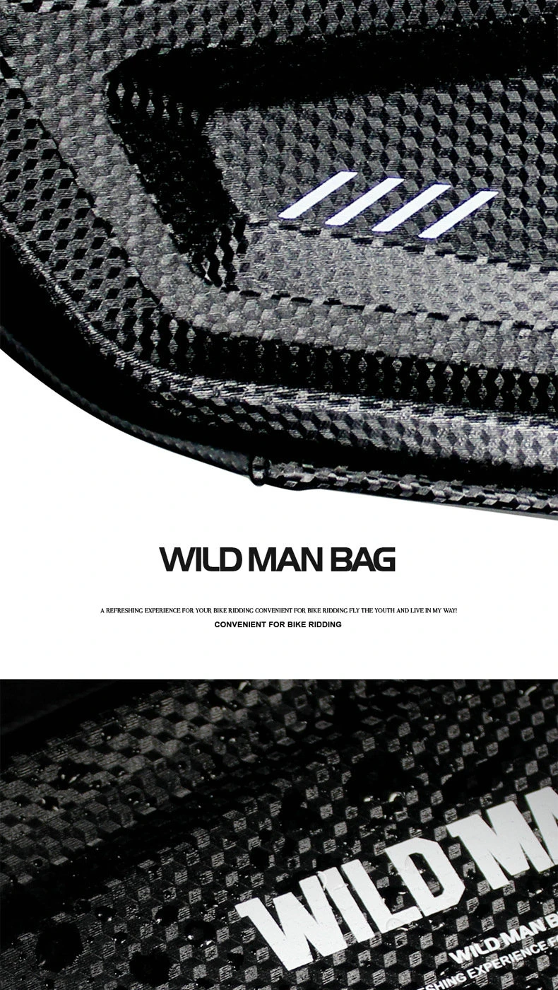 WILD MAN Bicycle Triangle Frame Bag Hard Shell Bike Bag for MTB Road Bike Front Tube Bag Waterproof Anti-press EVA Riding Pack (4)