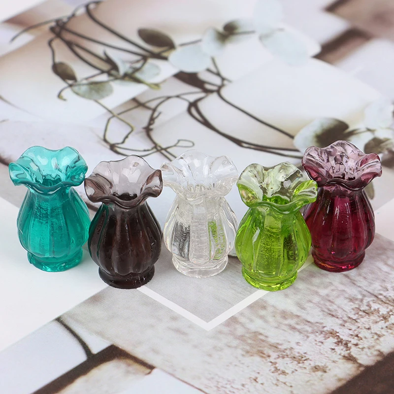 Dollhouse Miniatures 1:12 Colorful Mini Ceramic Pot DIY Handmade Doll House Kitchen Ornament Decora vase | Игрушки и хобби